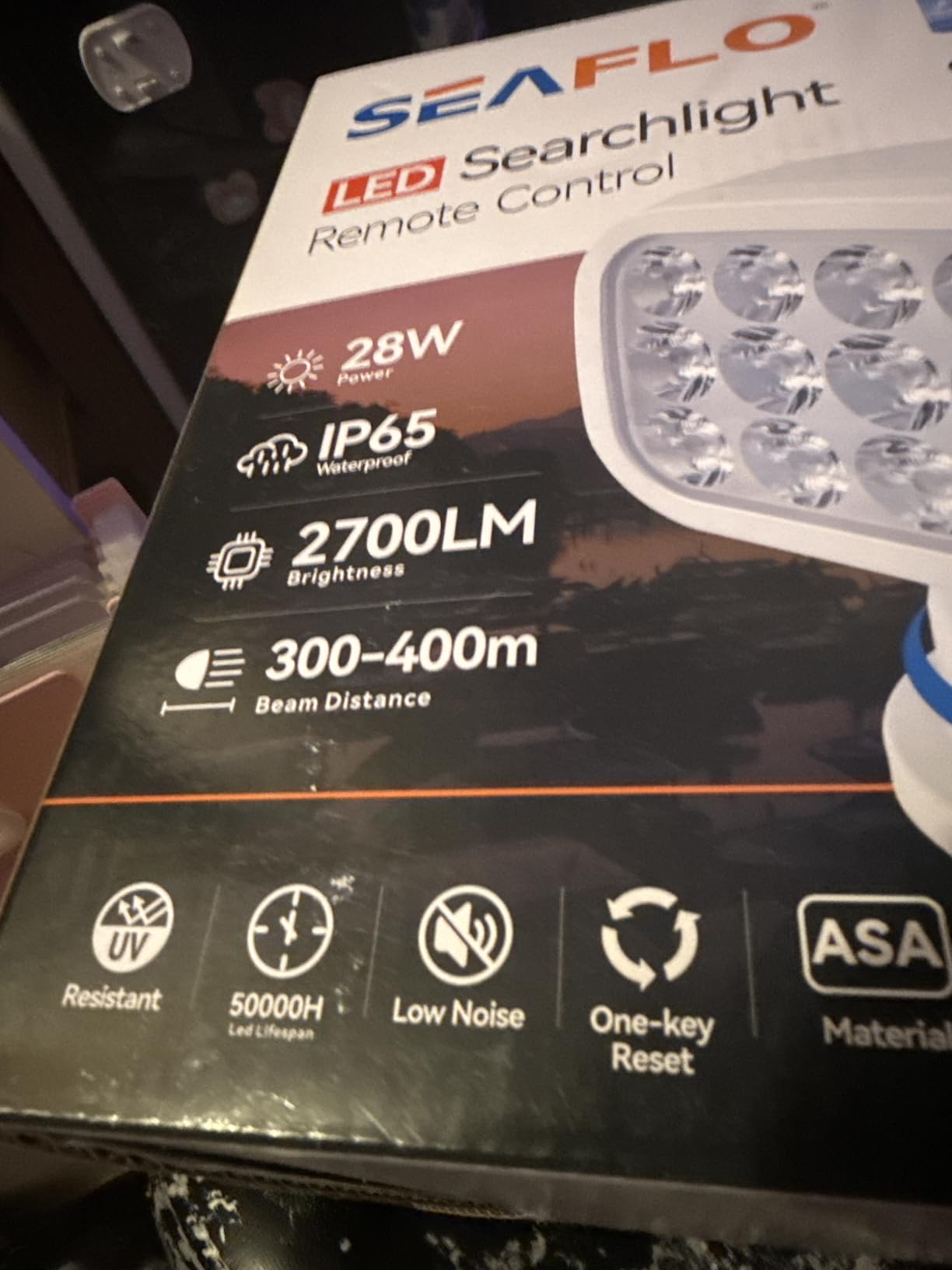 SEAFLO 360° Rotating Remote Control LED Searchlight, 10-30V, Auto-Reset, IP66 Waterproof, Marine Spotlight for Boats, Truck, Vehicles, CE & Rohs Certified (Wireless Remote/White/White Light 5500K) Customer Review SEAFLO 360° Rotating Remote Control LED Searchlight, 10-30V, Auto-Reset, IP66 Waterproof, Marine Spotlight for Boats, Truck, Vehicles, CE & Rohs Certified (Wireless Remote/White/White Light 5500K) - Customer Photo 3