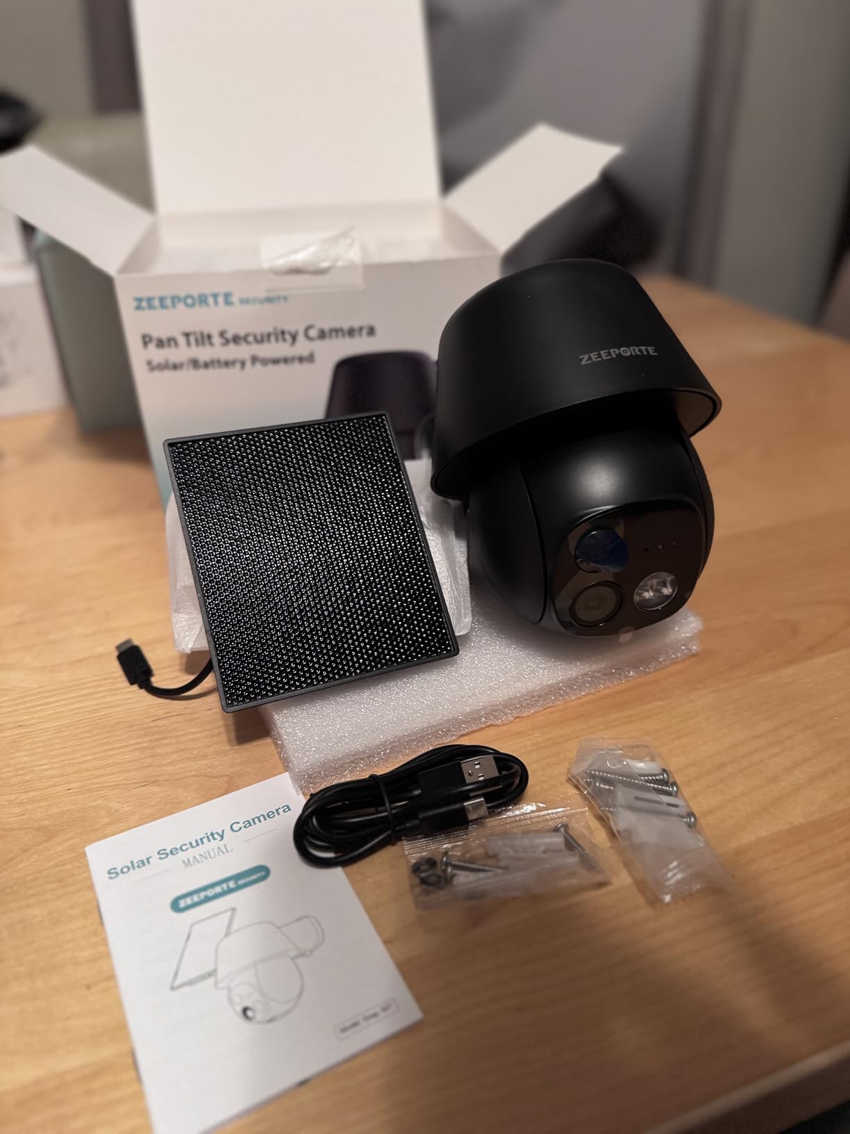Solar Security Cameras Wireless Outdoor, 2K Pan/Tilt 360° View Solar/Battery Powered WiFi Cameras for Home Security with AI Motion Detection, Spotlight, 2-Way Audio, Siren, IP65, SD/Cloud Storage Customer Review Solar Security Cameras Wireless Outdoor, 2K Pan/Tilt 360° View Solar/Battery Powered WiFi Cameras for Home Security with AI Motion Detection, Spotlight, 2-Way Audio, Siren, IP65, SD/Cloud Storage - Customer Photo 3