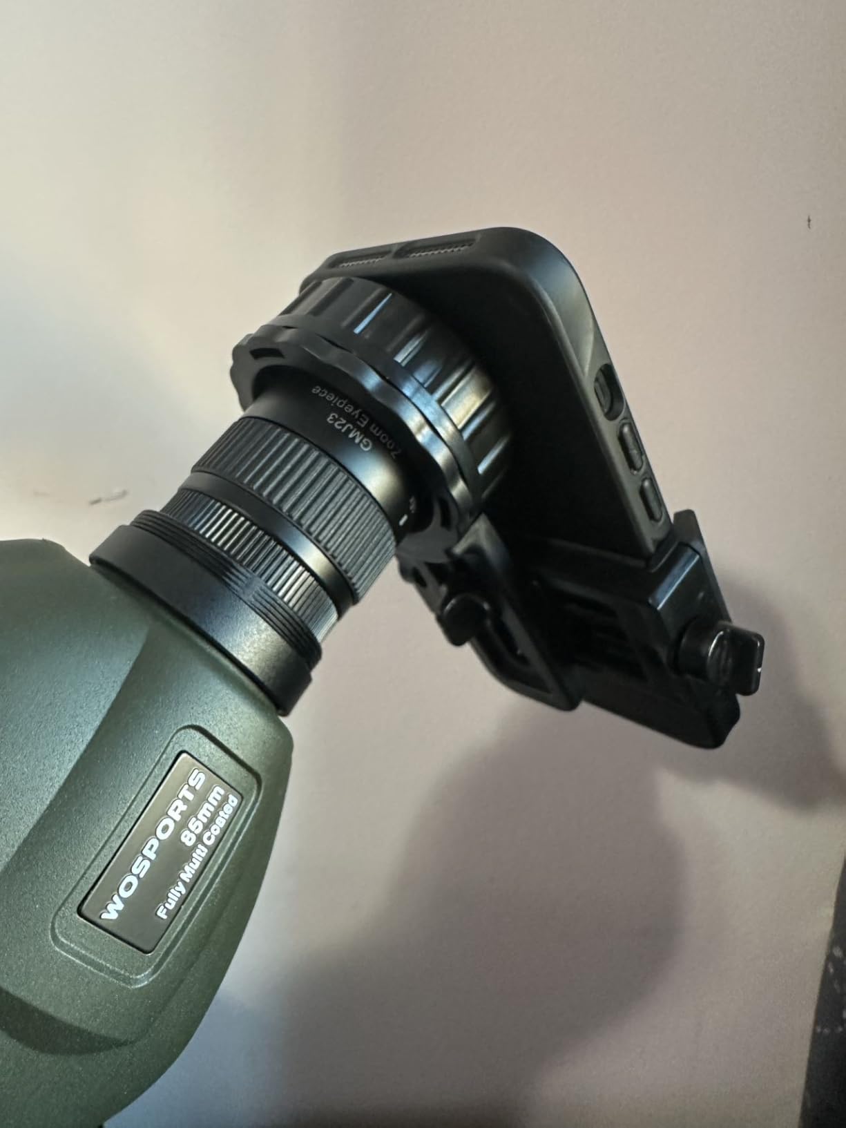 WOSPORTS 25-75x85 Spotting Scopes with Tripod, Carrying Bag, Phone Adapter, HD BAK4 Porro Prism, Waterproof Spotter Scope for Hunting, Target Shooting, Bird Watching, Wildlife Viewing, Dark Green - Customer Photo 1