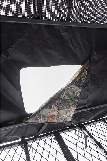 5FT Hunting Stand with 360 Degree See Through Blind, 1-2 Person 4' x 4' Platform, Camouflage Elevated Hunting Tower Tripod Deer Stand Customer Review 5FT Hunting Stand with 360 Degree See Through Blind, 1-2 Person 4' x 4' Platform, Camouflage Elevated Hunting Tower Tripod Deer Stand - Customer Photo 1