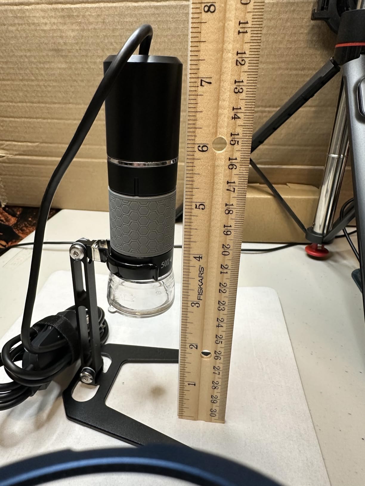 1080P USB Digital Microscope with Metal Stand, 50X-1000X Handheld Microscope Camera with 8 LED Lights customer photo 2