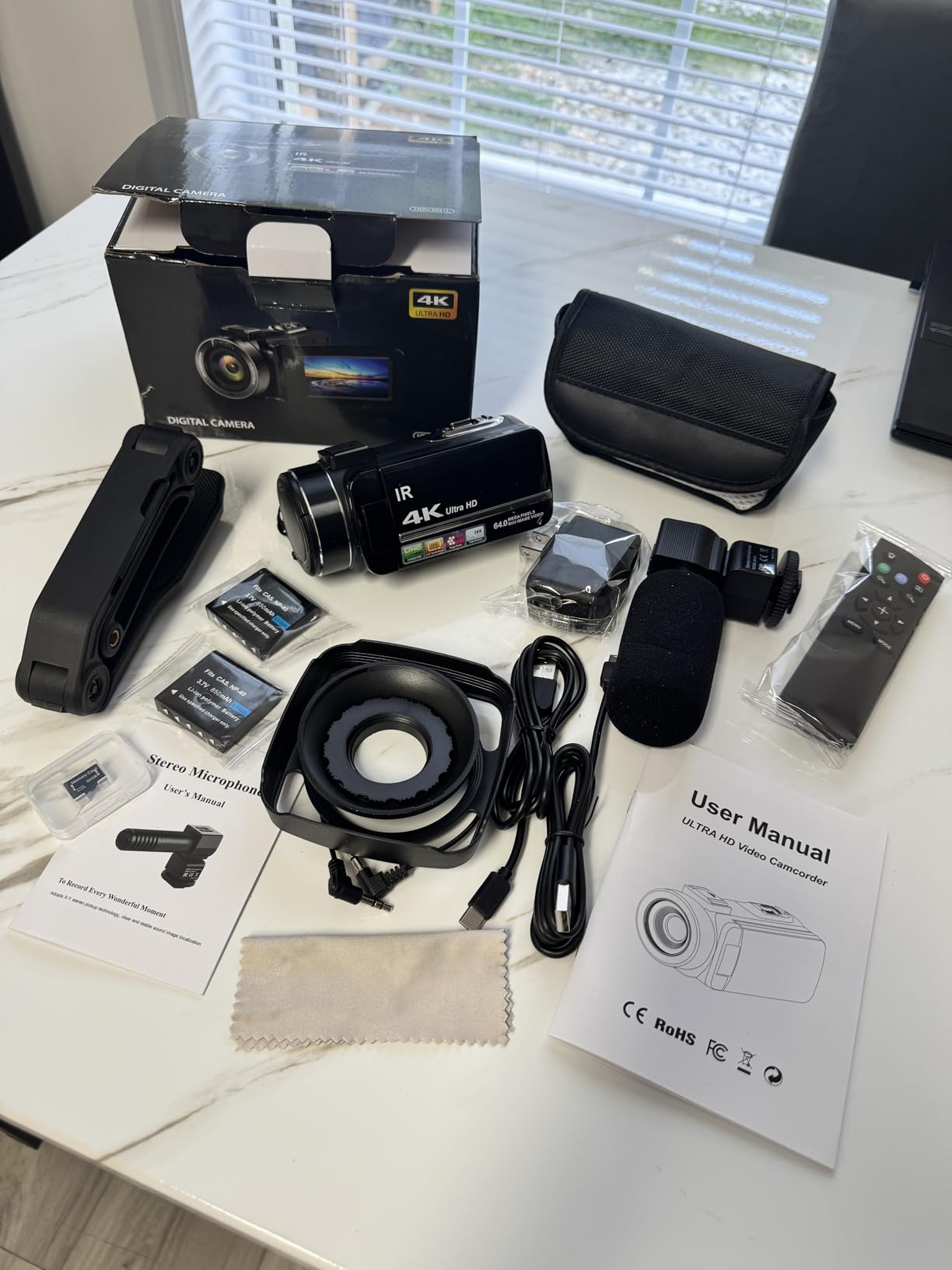 4K Video Camera Camcorder 64MP Vlogging Camera for YouTube 3.0