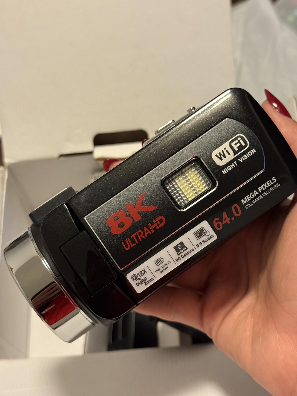 Video Camera Camcorder 2.7K QHD 50MP YouTube Vlogging Camera 16X Digital Zoom Webcam 270 Degree Rotation Screen Camcorders Recording While Charging Customer Review Video Camera Camcorder 2.7K QHD 50MP YouTube Vlogging Camera 16X Digital Zoom Webcam 270 Degree Rotation Screen Camcorders Recording While Charging - Customer Photo 4