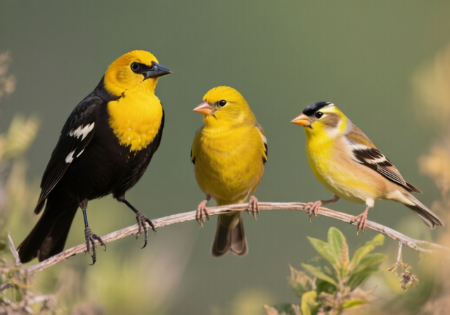 Birds With Yellow Heads