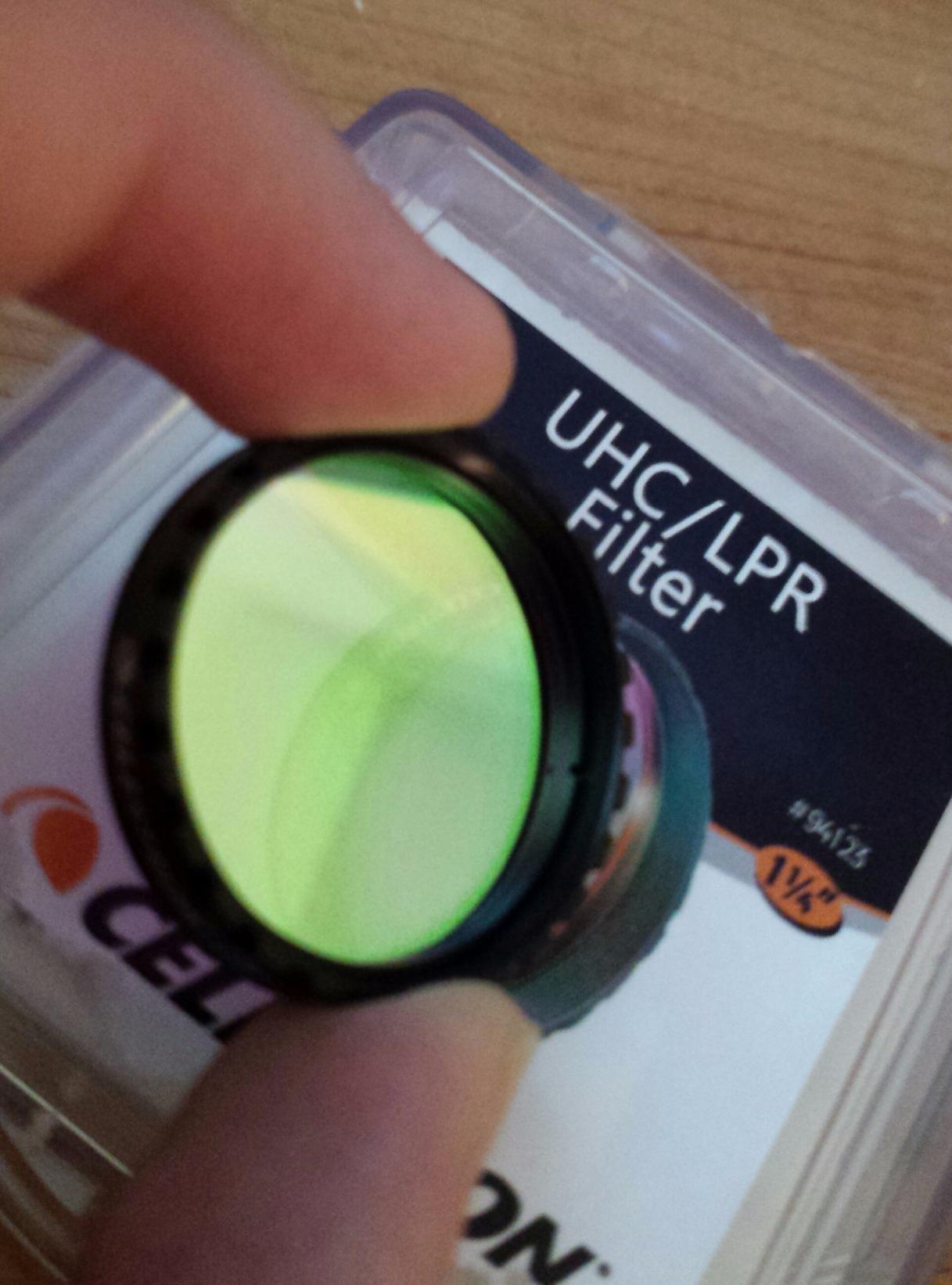 Celestron UHC/LPR Light Pollution Reduction Filter for Telescopes - 1.25