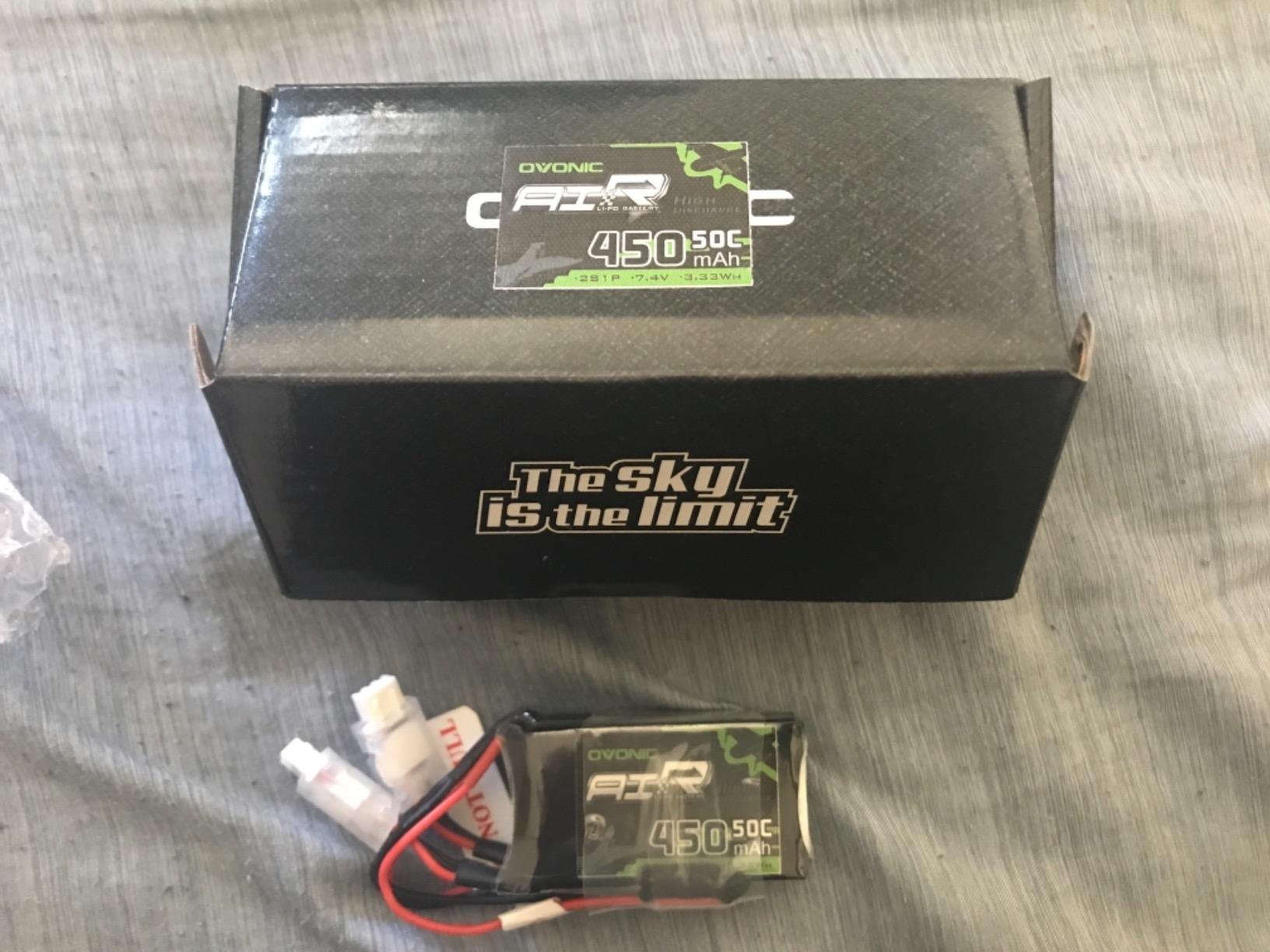 OVONIC 2s Lipo Battery 50C 1000mAh 7.4V Lipo Battery with JST Connector for RC FPV Racing Drone Quadcopter (2 Packs) customer photo 1