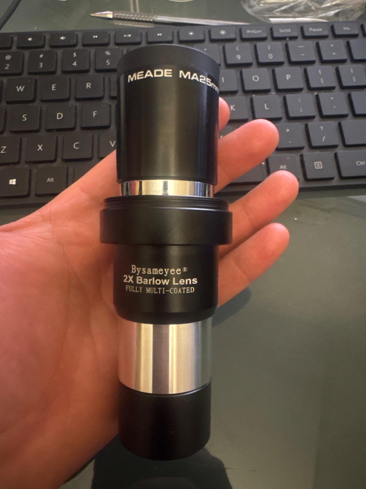 Bysameyee Barlow Lens 2X, 1.25 Inch Fully Multi-Coated Metal Barlow Lens with M42 Thread Camera Connect Interface customer photo 1