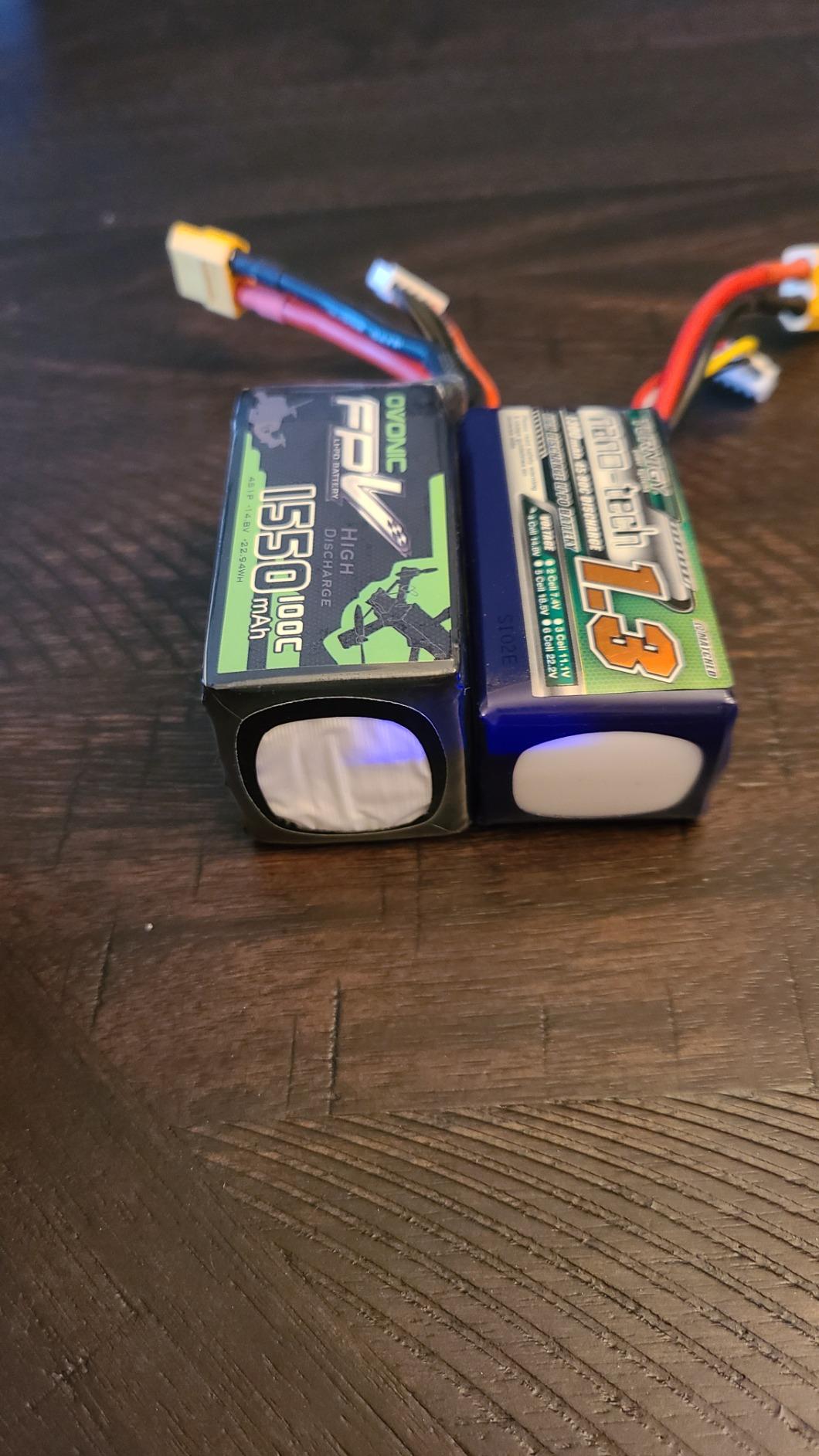 OVONIC 4s Lipo Battery 100C 1550mAh 14.8V Lipo Battery with XT60 Connector for RC FPV Racing Drone Quadcopter (2 Packs) customer photo 2