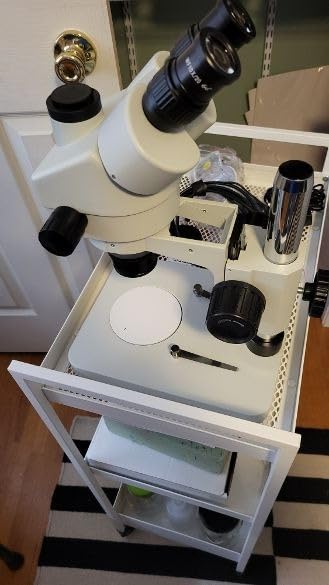 SWIFT Trinocular Stereo Zoom Microscope with 56-Bulb LED Ring Light, 3.5X-90X Magnification customer photo 2