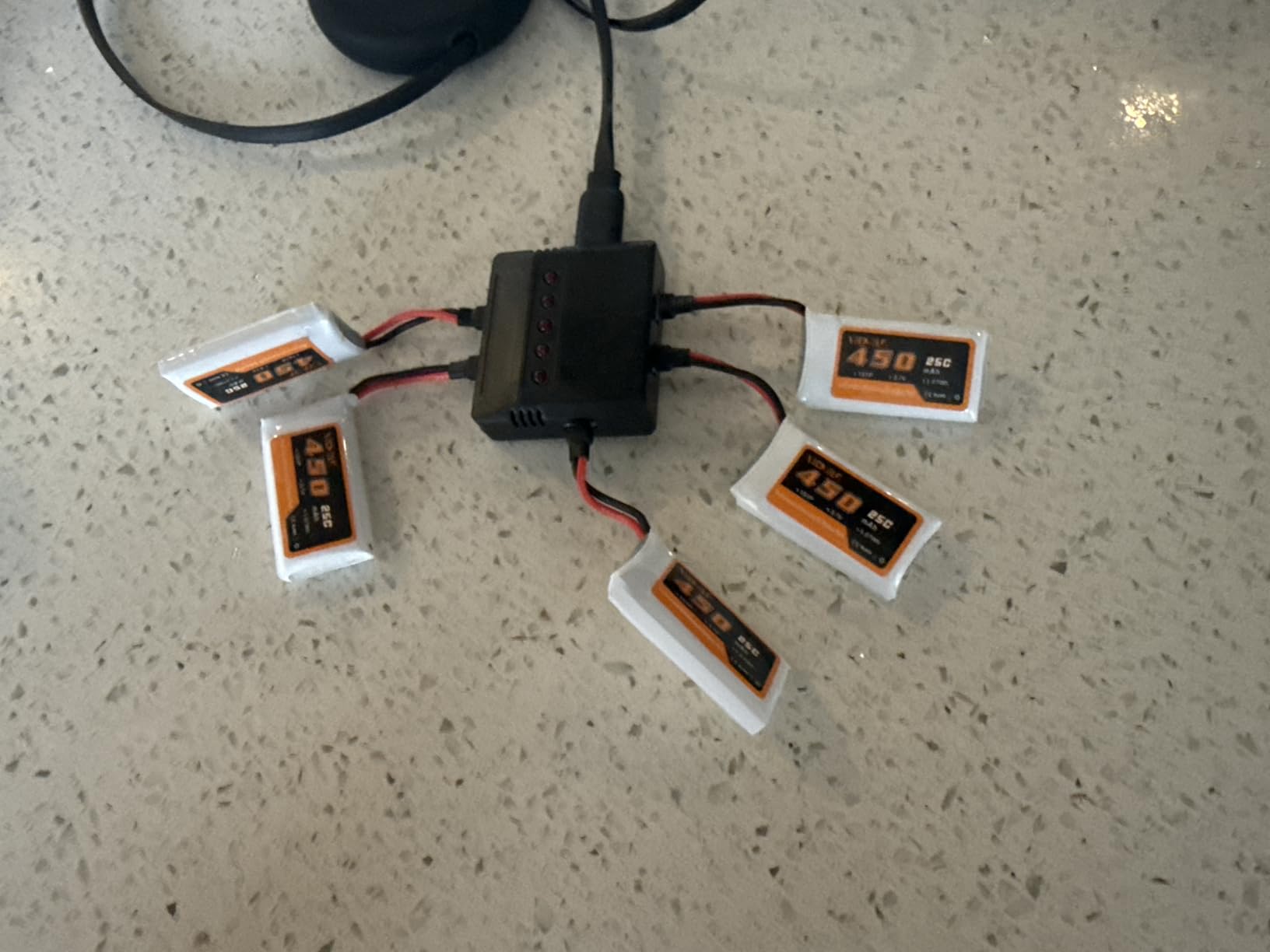 3.7V Lipo Battery 450mAh High Capacity 25C RC Molex Drone Battery with 5-in-1 Charger for SYMA Q11 AT-96 TR-C385 TR-P51 TR-F22 H99W H31 H6C H98 Holy Stone HS170G HS170 HS170C HS230 Quadcopter customer photo 1