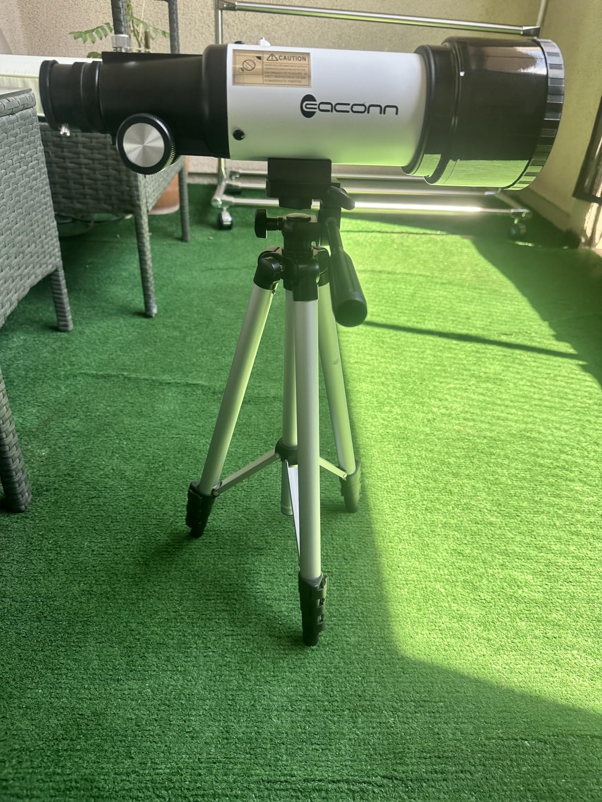 Telescopes, Telescope for Kids and Adults Beginners, 70mm Aperture 400mm Focus Length Refractor Travel Telescope with AZ Mount for Observe The Moon and Landscape (White) customer photo 1