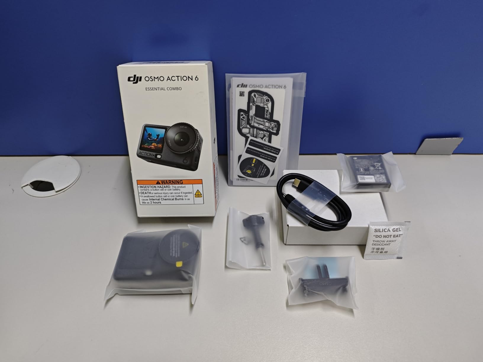 DJI Osmo Action 6 Essential Combo, 8K Waterproof Action Camera with 1/1.1