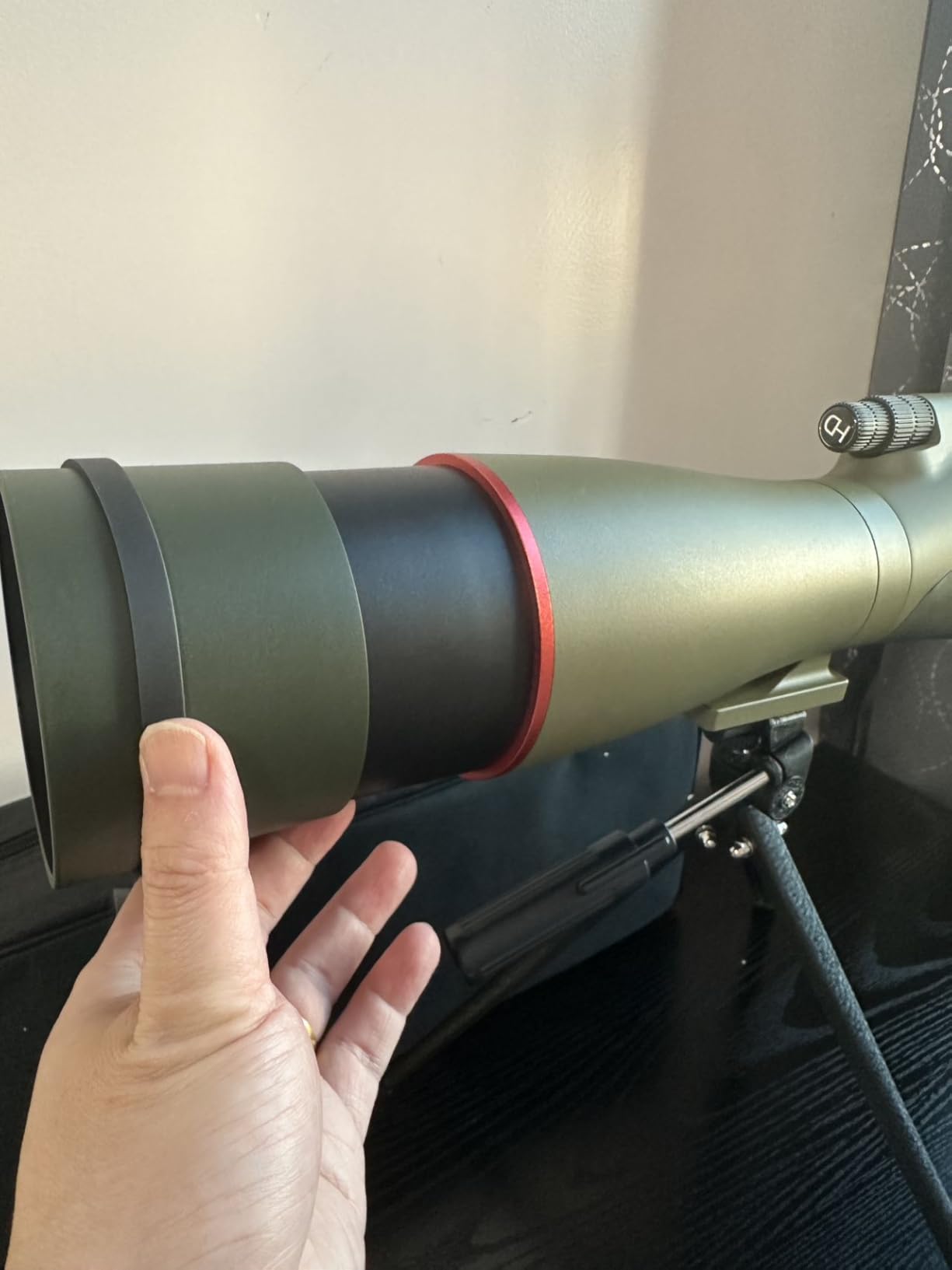 WOSPORTS 85mm Spotting Scopes with Tripod, Carrying Bag, Phone Adapter, HD BAK4 Porro Prism, Waterproof Spotter Scope customer photo 2