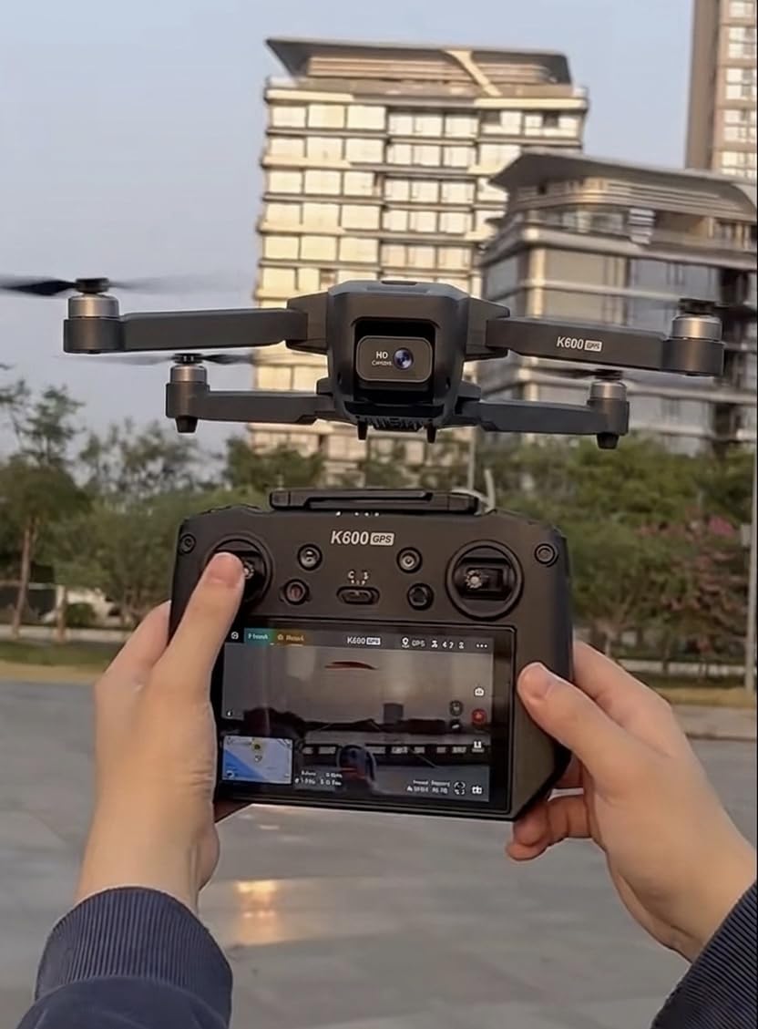 K600GPS Brushless Drones with EIS Camera for Adults Beginners Kids, Drone with 4.5'' Screen on Controller, FPV Drone with Auto Return Follow Me Mode, Drone with GPS for Adult Holiday Gifts, Under 249g customer photo 1