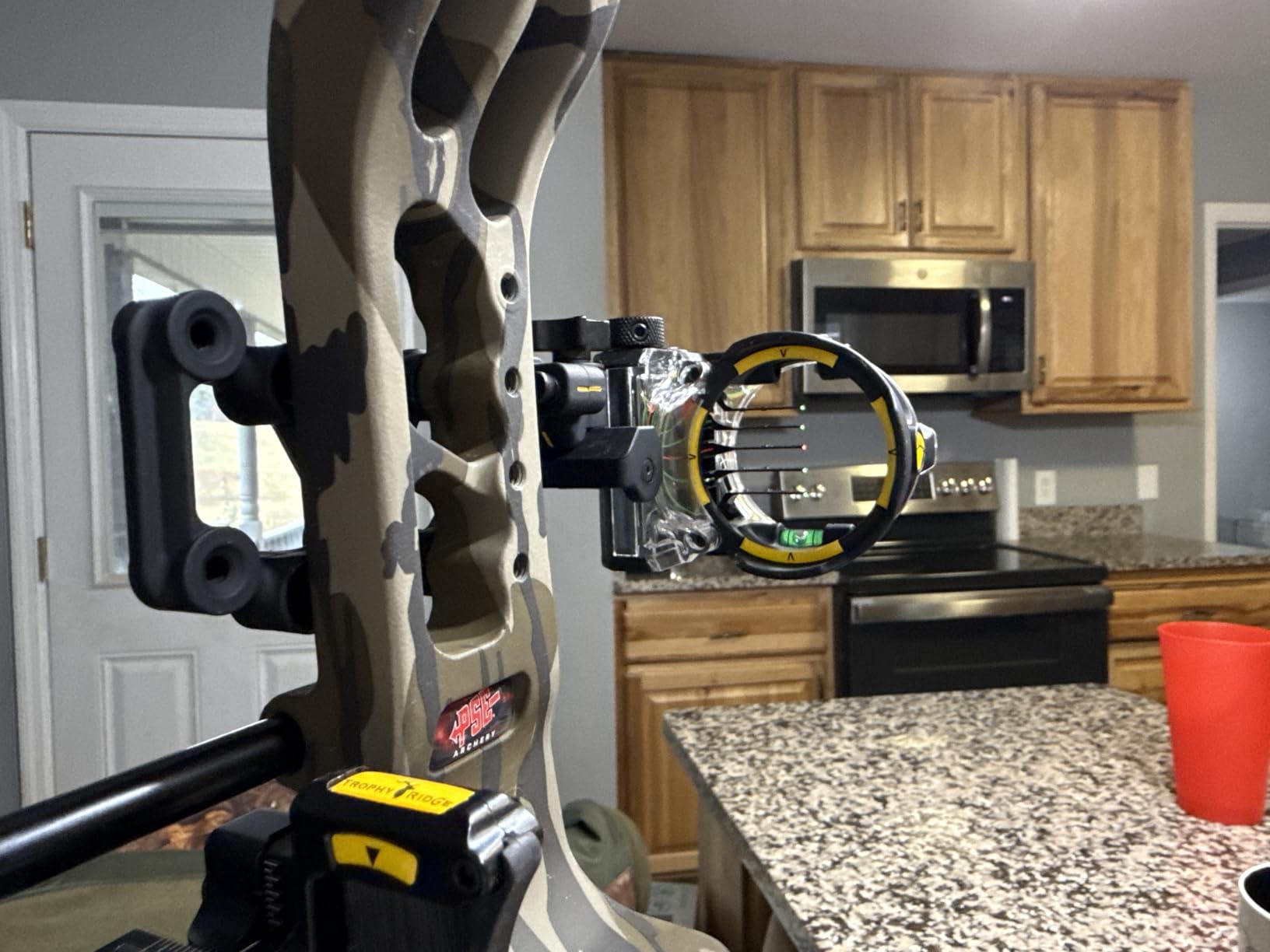 Trophy Ridge React H5 Bow Sight - 5 Pin Sight, Tool Less Windage and Elevation Adjustability, 2nd Axis Leveling, Adjustable Click Light (Left Hand) customer photo 2