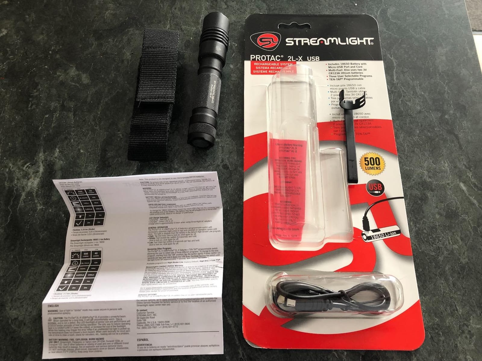 Streamlight 88063 ProTac 2L-X 500-Lumen Flashlight, Black (Multi-Fuel: CR123A or 18650) customer photo 1