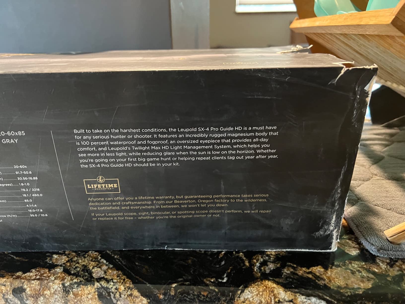 Leupold SX-4 Pro Guide HD 20-60x85mm Spotting Scope - Straight customer photo 1