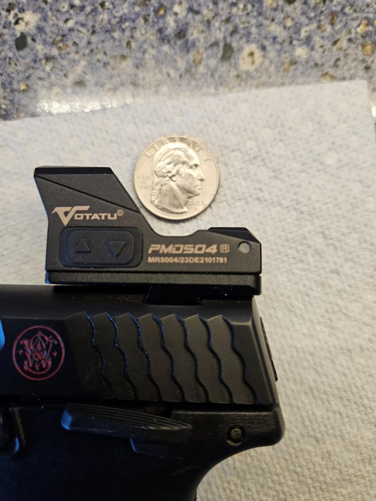 VOTATU PMD504-R Multiple Reticle Red Dot Sight RMR Footprint | Shake Awake 2 MOA Dot 62 MOA Circle Optic Micro Reflex Sight Compatible with RMR Footprint and Picatinny Mount, Black customer photo 1