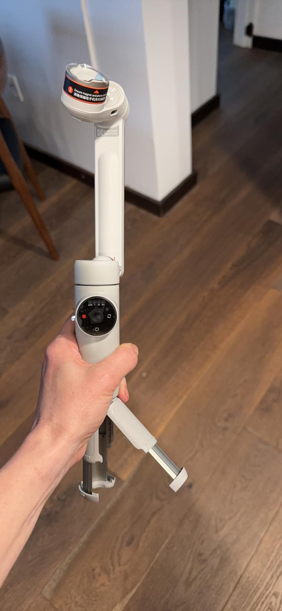 Insta360 Flow Gimbal Stabilizer for Smartphone, AI-Powered Gimbal, 3-Axis Stabilization, Built-in Tripod, Portable & Foldable, Auto Tracking Phone Stabilizer, Video Recording, Stone Gray customer photo 2