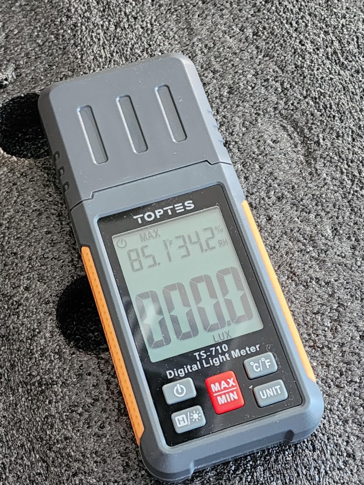 TopTes TS-710 Light Meter, Lux/Foot Candles Meter with 180º Rotating Sensor, 0.1~200,000 Lux Range, Large Backlit Display, Light Meter for Plants, Car Headlights, Home & Office LEDs (Includes Battery) customer photo 1
