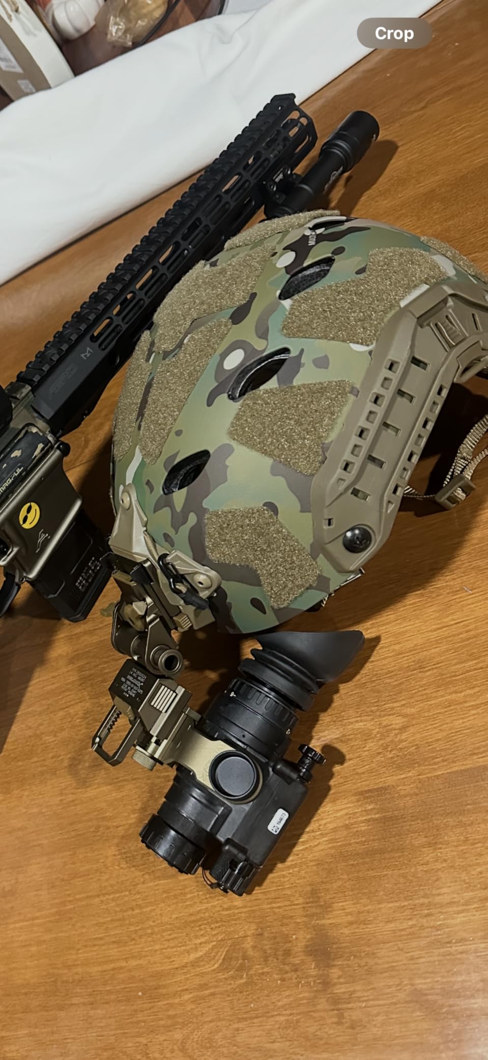 AOUTACC Lightweight Airsoft Helmet, High Cut Integrated Helmet with NVG Mount Base, Side Rails customer photo 2