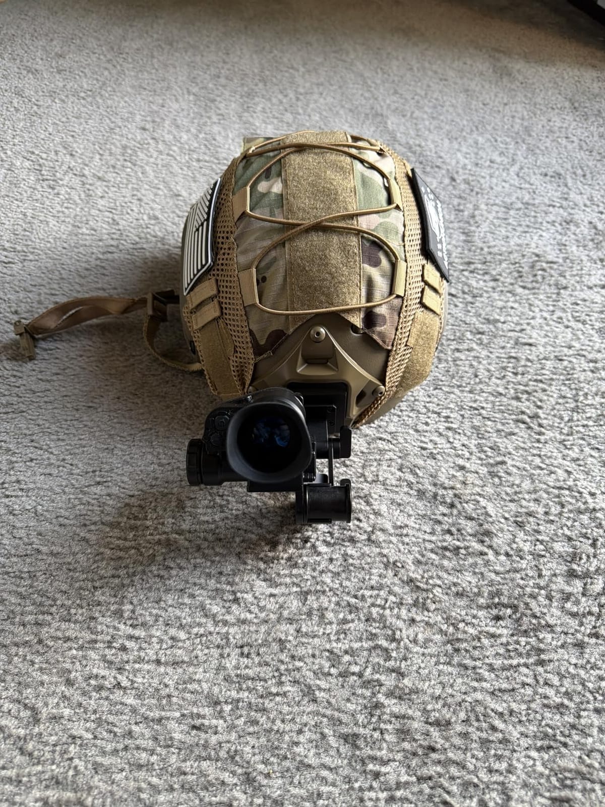 GOYOJO Night Vision Goggles Helmet-Mounted Monocular | 1080P HD NVG with 3X Zoom & Adjustable Infrared | IP66 Waterproof for Hunting, Surveillance, Camping | Built-in Compass customer photo 2