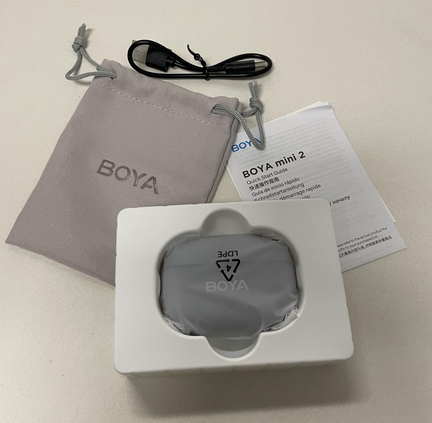 BOYA mini 2 Wireless Lavalier Microphone for iPhone 15/16/17 & Android | AI Noise Cancellation, App Control, 30H Battery Life with Charging Case for Vlogging Interviews and Content Creation customer photo 2