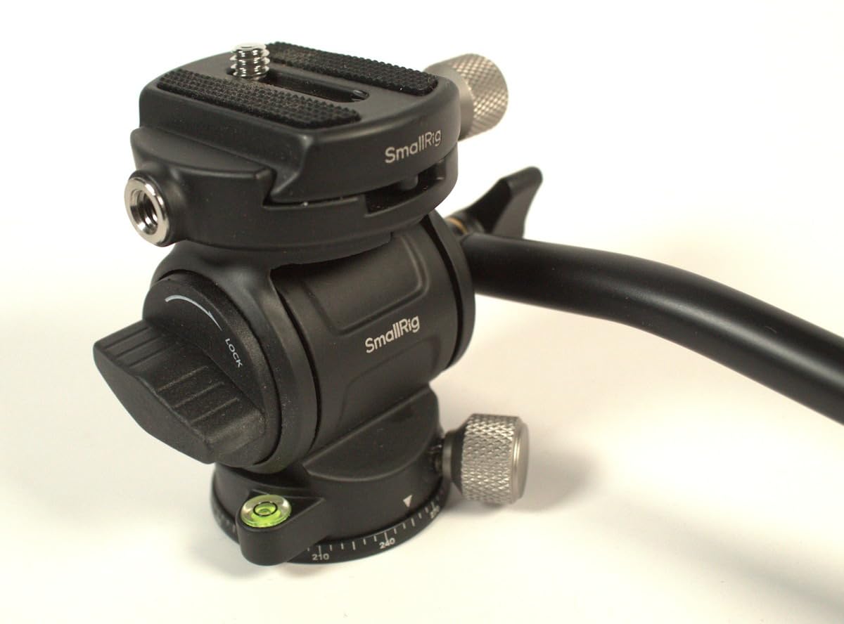 SMALLRIG Video Head, Tripod Fluid Head for Cameras/DSLR CH3 | Max Load 3kg / 6.6lb, Quick Release Plate for Arca, Support 360 Swivel and 90 / -70 Tilt customer photo 2