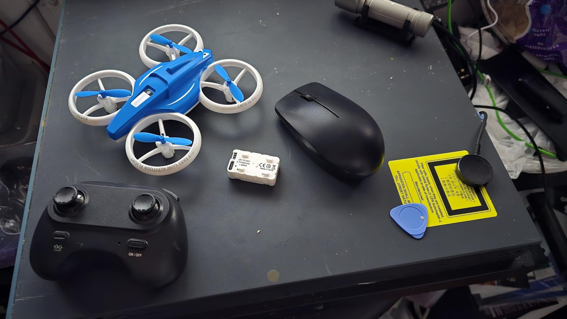 ALTITACO Drones for Kids With Cool Light, Kids Drone with 3D Flip, Altitude-Hold, Self-Rotation, Headless Mode, 3 Speed Modes, One-Click Take-off/Landing, Mini Drone for Beginners, Indoor (Light Blue) customer photo 1