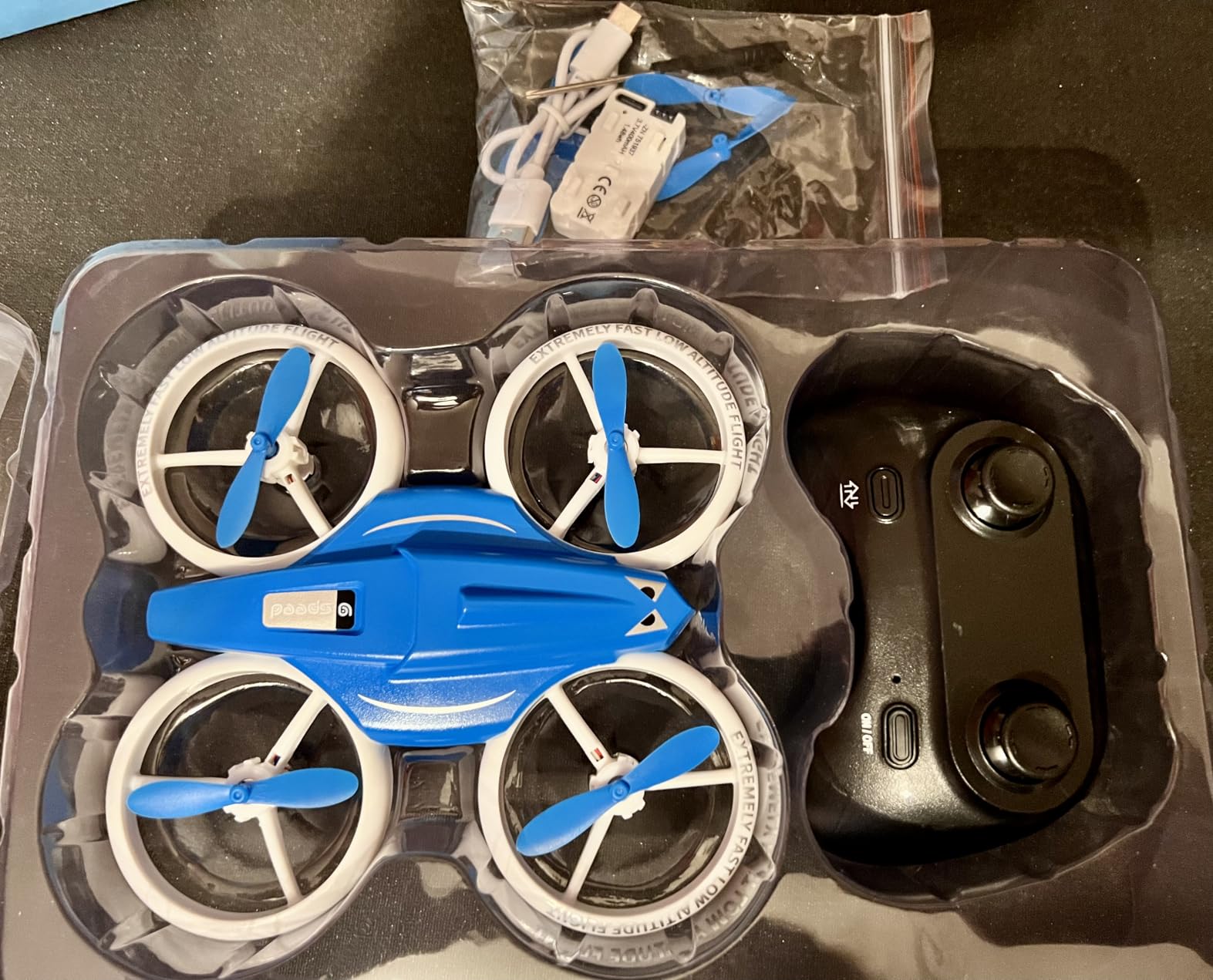 ALTITACO Drones for Kids With Cool Light, Kids Drone with 3D Flip, Altitude-Hold, Self-Rotation, Headless Mode, 3 Speed Modes, One-Click Take-off/Landing, Mini Drone for Beginners, Indoor (Light Blue) customer photo 2