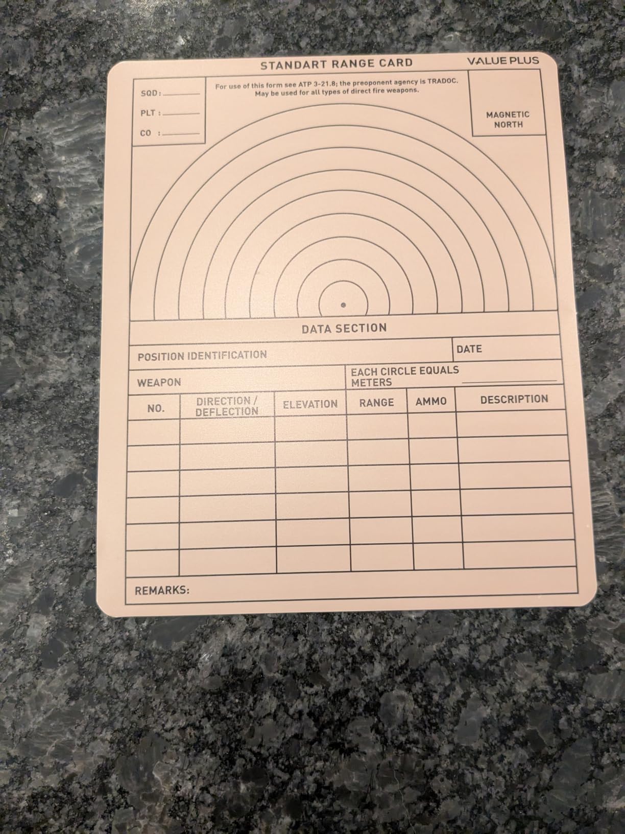 50 All Weather Combat Range Cards - Military Standard Ranging Card customer photo 2