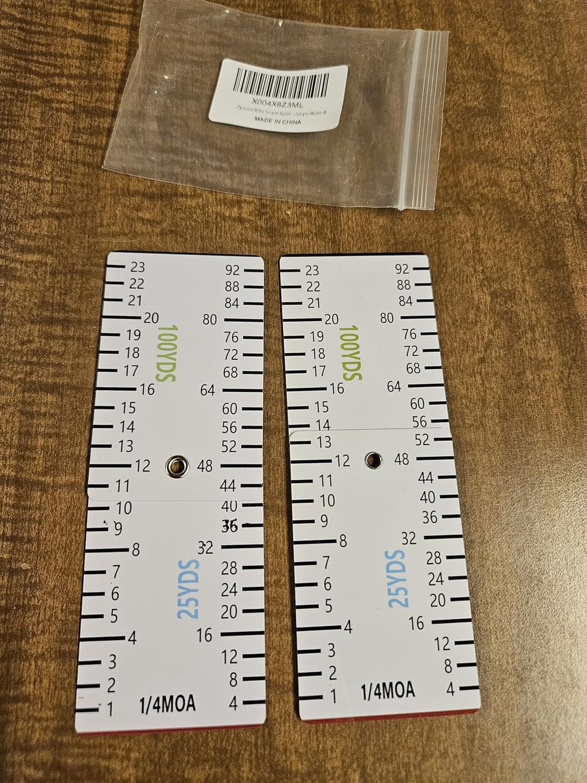 Rifle Scope Ruler, 2 Pack Portable Folding & Rotating Click Calculator (1/4 MOA) customer photo 1