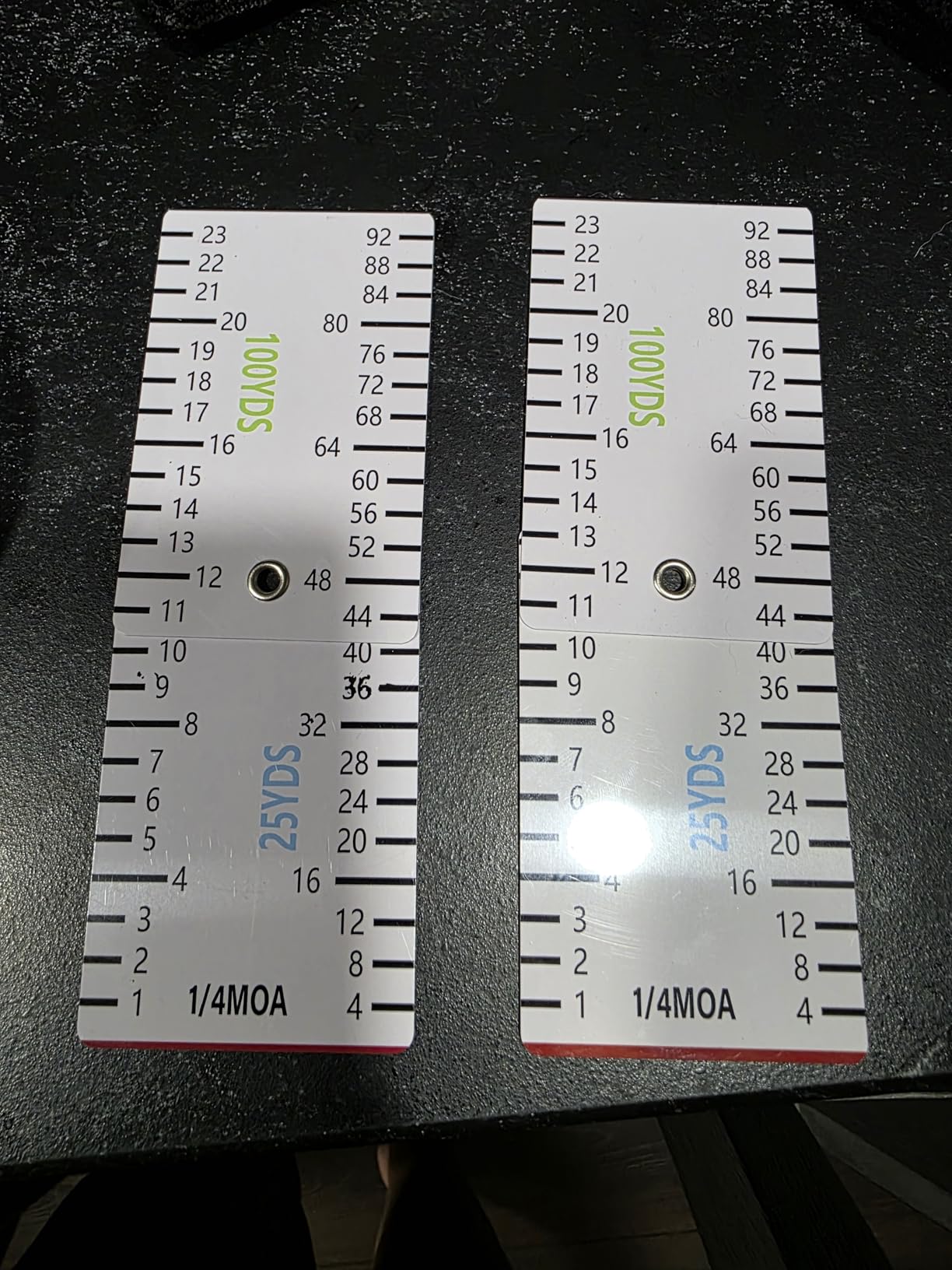 Rifle Scope Ruler, 2 Pack Portable Folding & Rotating Click Calculator (1/4 MOA) customer photo 2