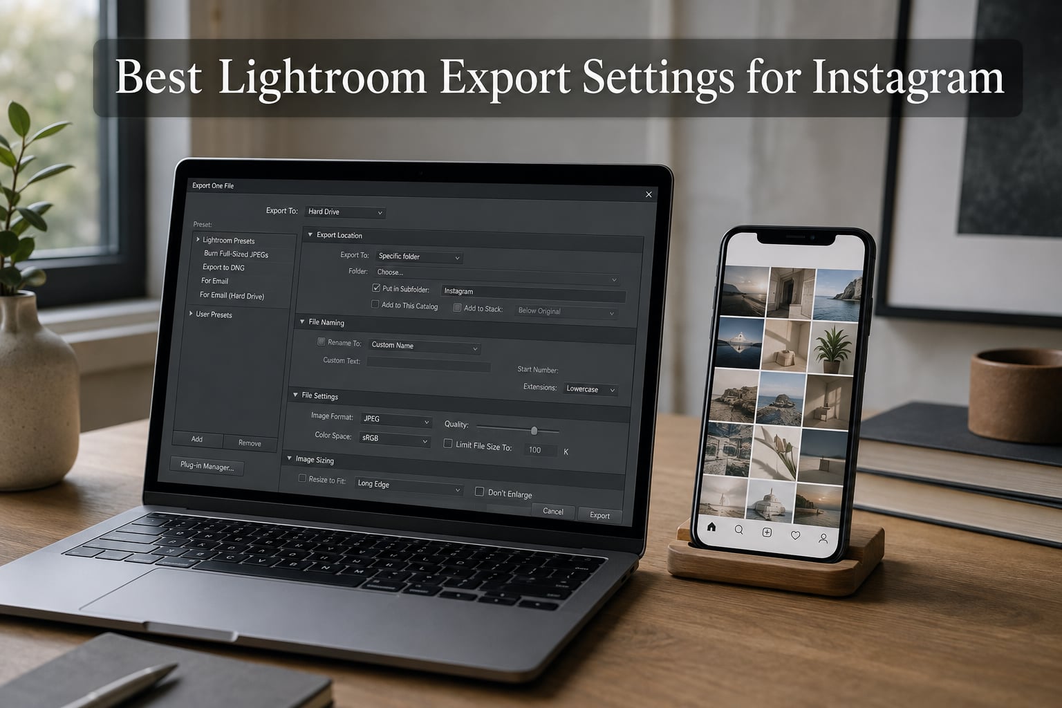 Best Lightroom Export Settings for Instagram