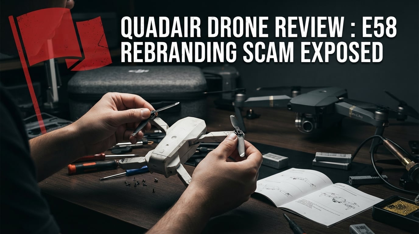 QuadAir Drone Review [cy]: E58 Rebranding Scam Exposed
